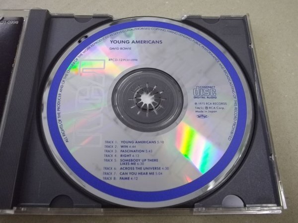 【レアCD】David Bowieデヴィッド・ボウイデビッド・ボウイー/ヤング・アメリカン 盤面良好 初版 税表記無 ￥３８００ RPCD-12_画像5