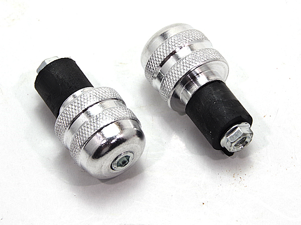 アルミ バーエンドキャップ 穴径17mm~19mm シルバー 銀 / フォルツァ フュージョン スカイウェイブ_画像2