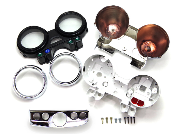 カワサキ純正互換タイプ メーターケースセット ◆新品 スピードメーターカバー Kawasaki ZRX1100 / ZRX1200R A4～_画像4