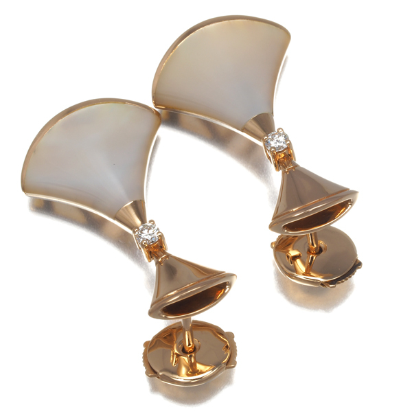 ブルガリ ピアス シェル ダイヤ ダイヤモンド ディーヴァドリーム K18PG BLJ_画像3