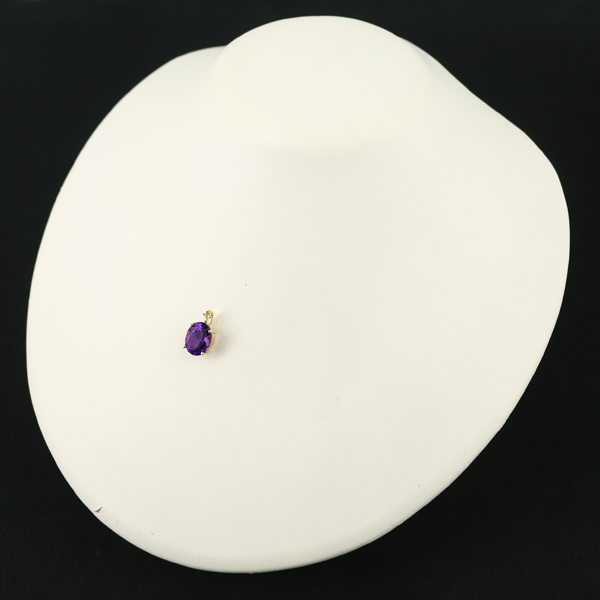 GSTV ペンダントトップ アメジスト 3.00ct イエローダイヤ ダイヤモンド 0.02ct K18YG BLJ/GENJ_画像5