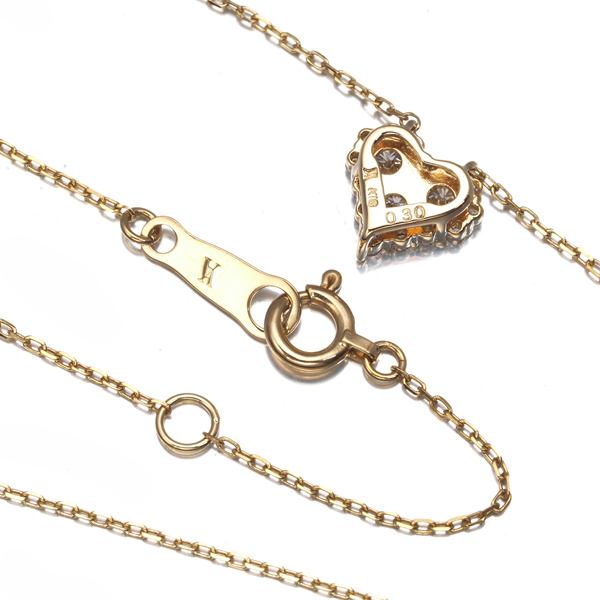  Vendome колье diamond бриллиант 0.30ct Heart K18YG BLJ/GENJ большое снижение цены товар 