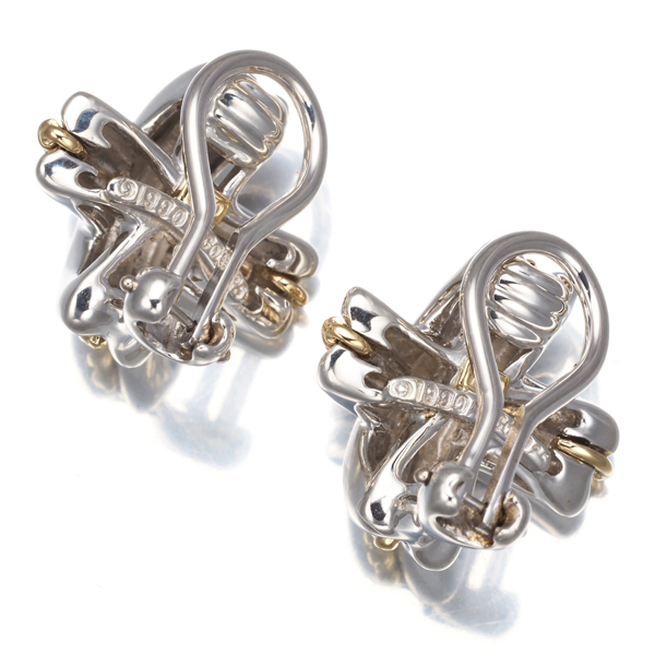 ティファニー イヤリング シグネチャー シルバー 925/K18YG BLJ 大幅値下げ品_画像3