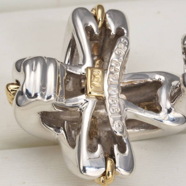 ティファニー イヤリング シグネチャー シルバー 925/K18YG BLJ 大幅値下げ品_画像4