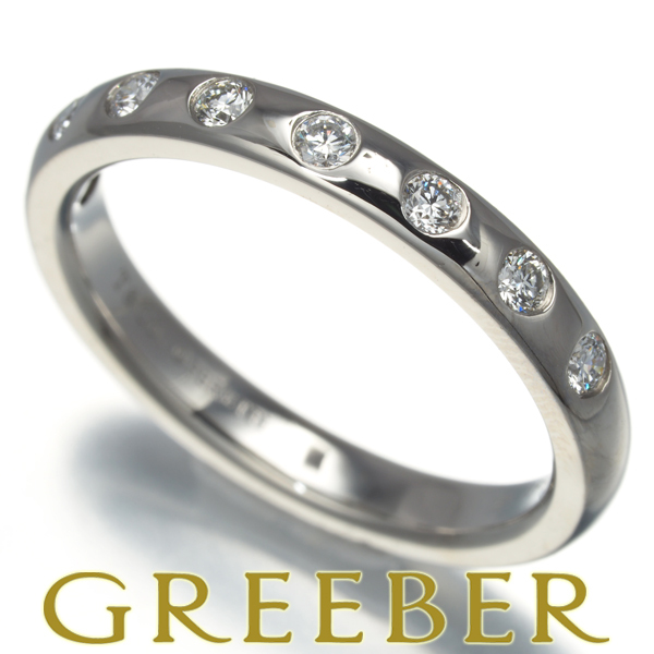 ティファニー リング ダイヤ ダイヤモンド スタッキングバンド 2.7mm 8P 9号 Pt950 指輪 BLJ 大幅値下げ品_画像1