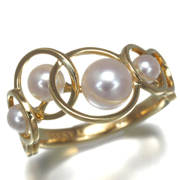 TASAKI タサキ リング 真珠 パール 3.5-6.2mm エニーマ 13.5号 K18YG 指輪 BLJ 大幅値下げ品_画像2