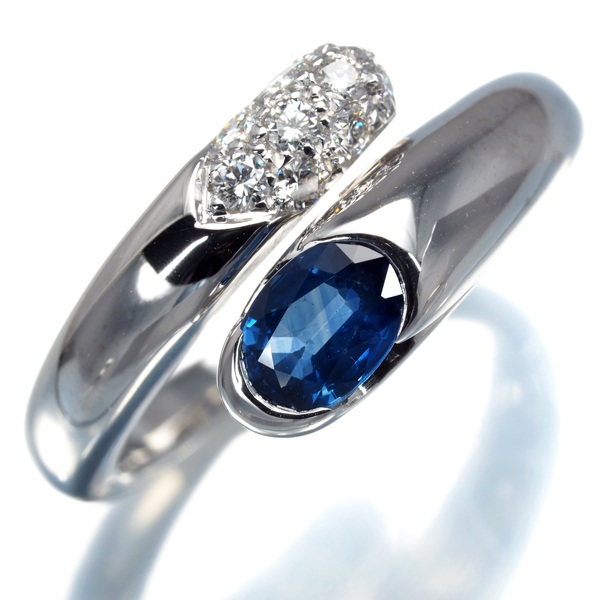  BVLGARY кольцо сапфир diamond бриллиант a -тактный редкость 12 номер K18WG кольцо BLJ