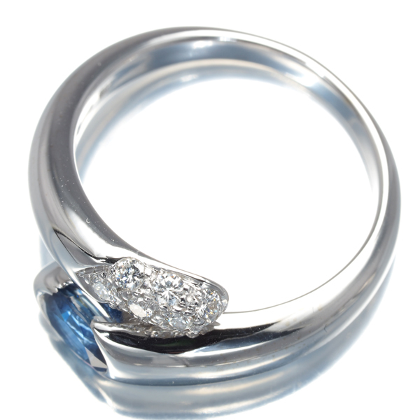  BVLGARY кольцо сапфир diamond бриллиант a -тактный редкость 12 номер K18WG кольцо BLJ