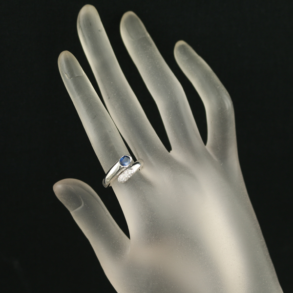  BVLGARY кольцо сапфир diamond бриллиант a -тактный редкость 12 номер K18WG кольцо BLJ