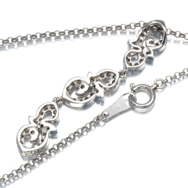 クイーンジュエリー ネックレス ダイヤ ダイヤモンド 0.37ct Yドロップ Pt950 BLJ/GENJ_画像4