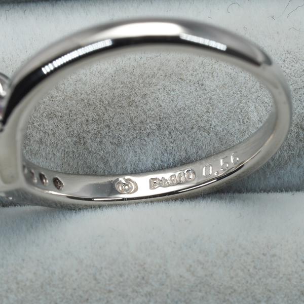 TASAKI タサキ リング ピンク&クリア ダイヤ ダイヤモンド 0.56ct H VVS2 EX/0.06ct 9号 Pt900 鑑定書 指輪 BLJ_画像5