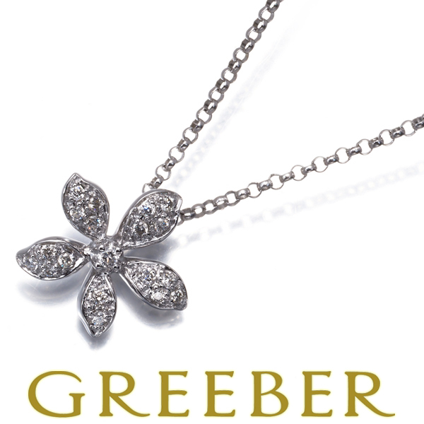  Vendome колье diamond бриллиант pave цветок K18WG BLJ/GENJ