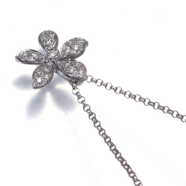  Vendome колье diamond бриллиант pave цветок K18WG BLJ/GENJ