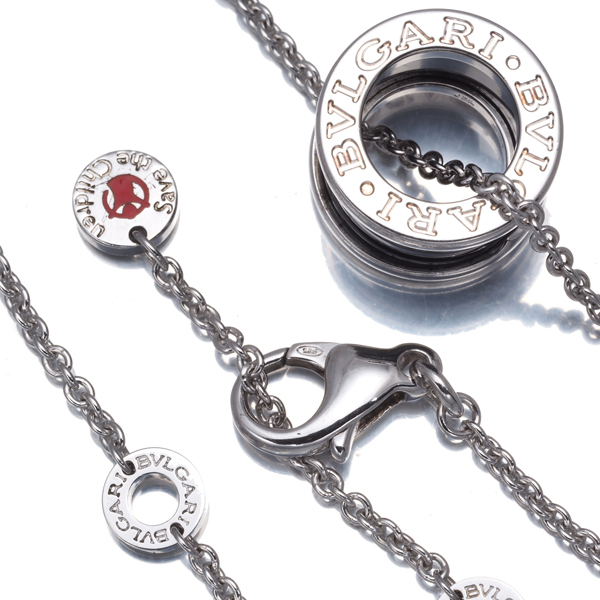 ブルガリ ネックレス セーブザチルドレン ビーゼロワン B-ZERO1 シルバー 925/セラミック 保証書BLJ_画像3