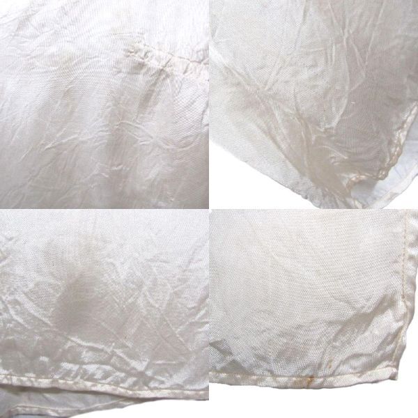 50s 60s~ サイズ ？ vintage チャイナ ブラウス シャツ プルオーバー 長袖 ホワイト 刺繍 花柄 レディース 古着 ビンテージ 5O3103_画像6