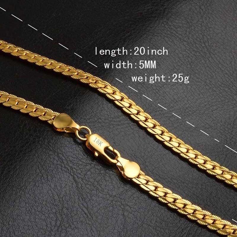 2本セット【18K GOLD PLATE】 ゴールドネックレス ブレスレット 男女兼用 金 巾着入り 贈り物に_画像3