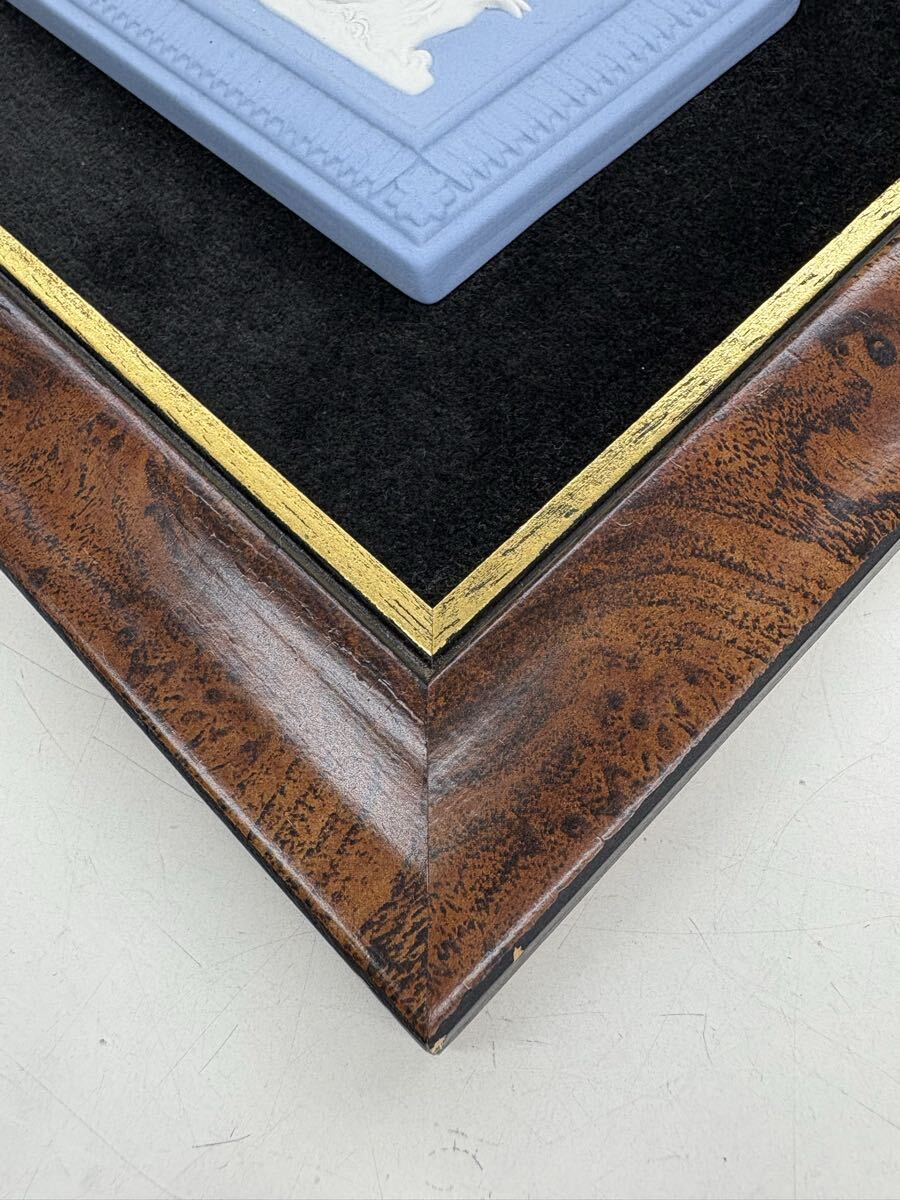 WEDGWOOD ウェッジウッド ジャスパー ペールブルー 天使の四季 陶板 額装 エンジェル レリーフ インテリア_画像8