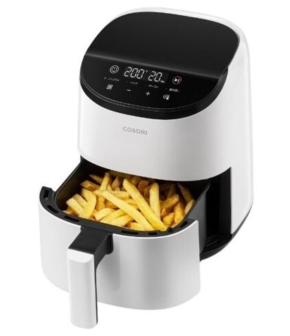 1円スタート COSORI コソリ ノンフライヤー 電気 2L オイル97%カット 省エネ ミニ 卓上 360°熱風循環 CAF-LI211-WJP ホワイト D05146/JS_画像2