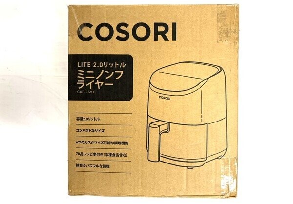 1円スタート COSORI コソリ ノンフライヤー 電気 2L オイル97%カット 省エネ ミニ 卓上 360°熱風循環 CAF-LI211-WJP ホワイト D05146/JS_画像3