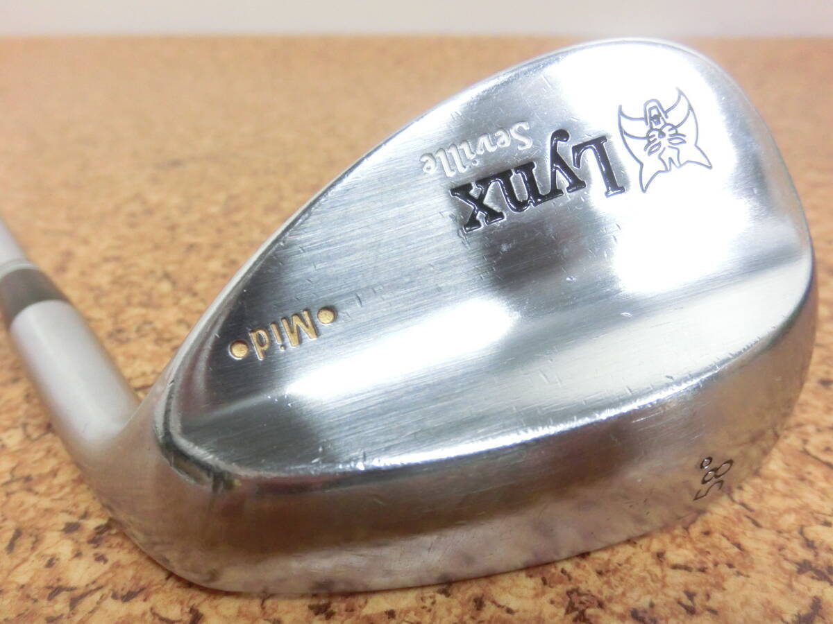 ♪Lynx リンクス Seville Mid セビル ウェッジ 58° 純正スチールシャフト N.S.PRO 950GH FLEX-S 中古品♪F2998_画像1