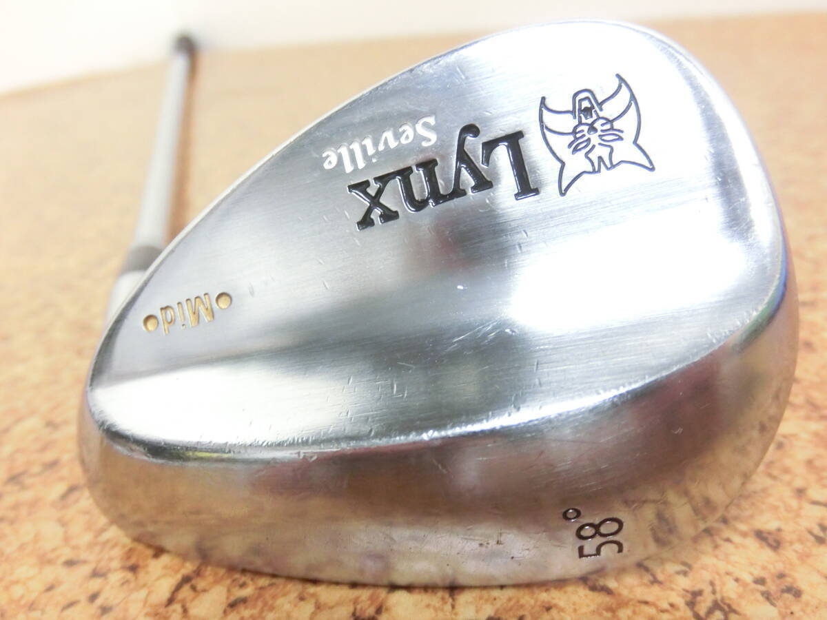 ♪Lynx リンクス Seville Mid セビル ウェッジ 58° 純正スチールシャフト N.S.PRO 950GH FLEX-S 中古品♪F2998_画像3