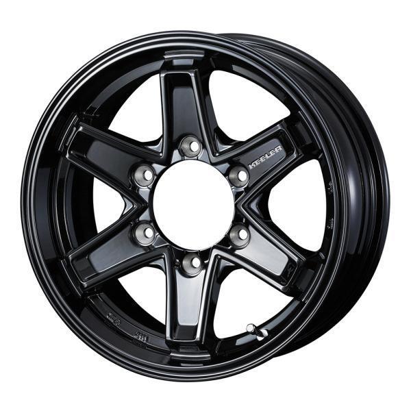 個人宅可 キーラー タクティクス アルミホイール4本セット 16x7.0J 6H 139.7 5 グロスブラック/KEELER TACTICS_画像2