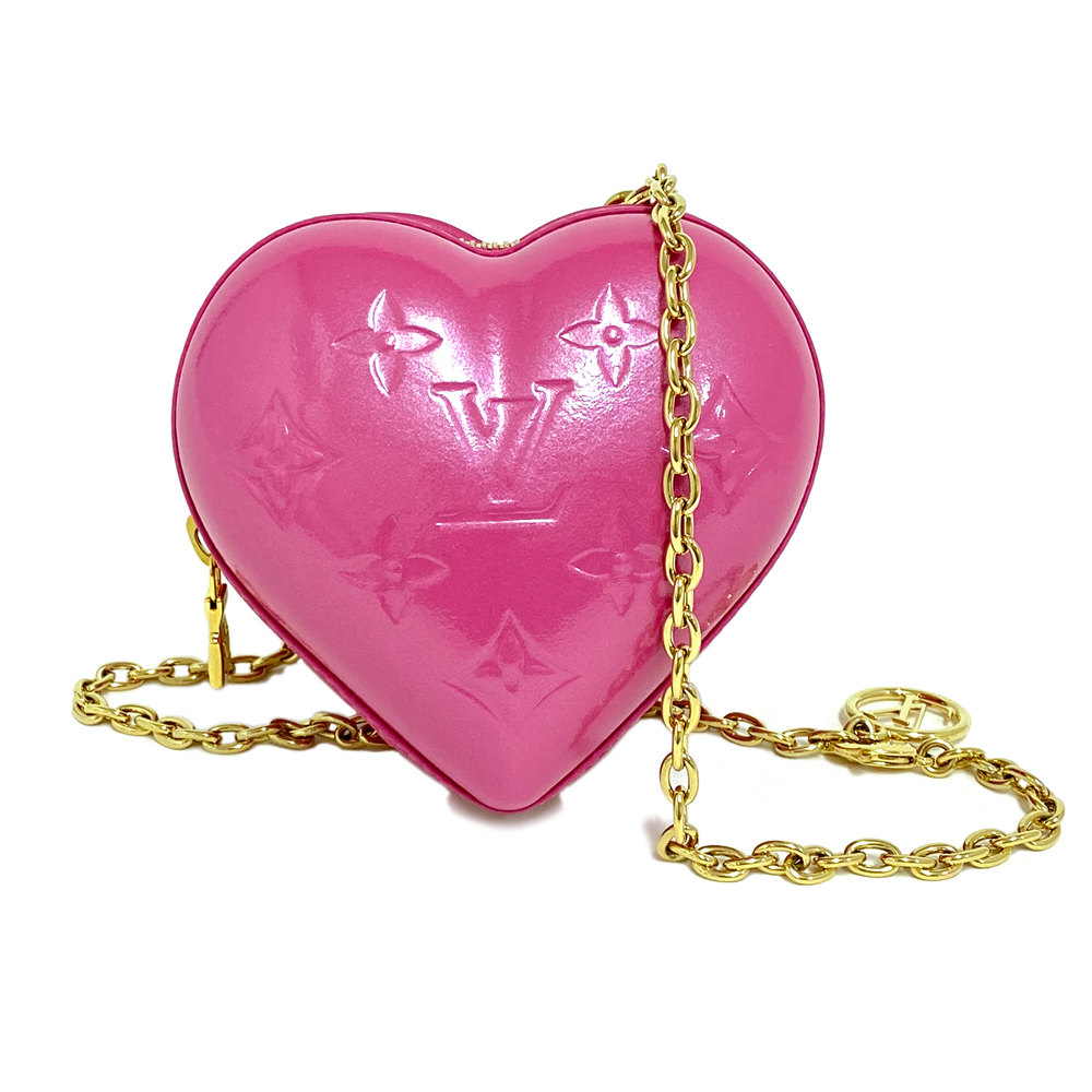 [中古] ルイヴィトン LV リミックス ヴェルニ キープ?マイ?ハート M82966 チェーンポシェット 2WAY ショルダーバッグ ネオンピンク Y2K