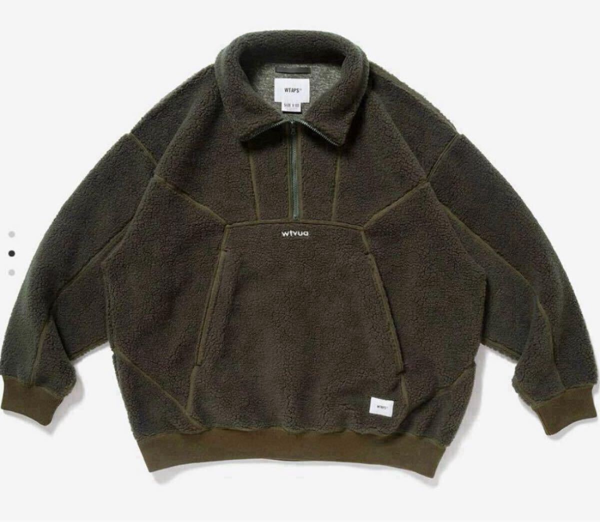 WTAPS JACKET / POAC BOA WTVUA 03 ダブルタップス ボアジャケット ハーフジップ オリーブ カーキ XL 22AW 新品タグ付き!_画像3