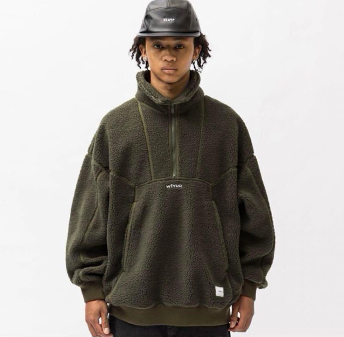 WTAPS JACKET / POAC BOA WTVUA 03 ダブルタップス ボアジャケット ハーフジップ オリーブ カーキ XL 22AW 新品タグ付き!_画像1