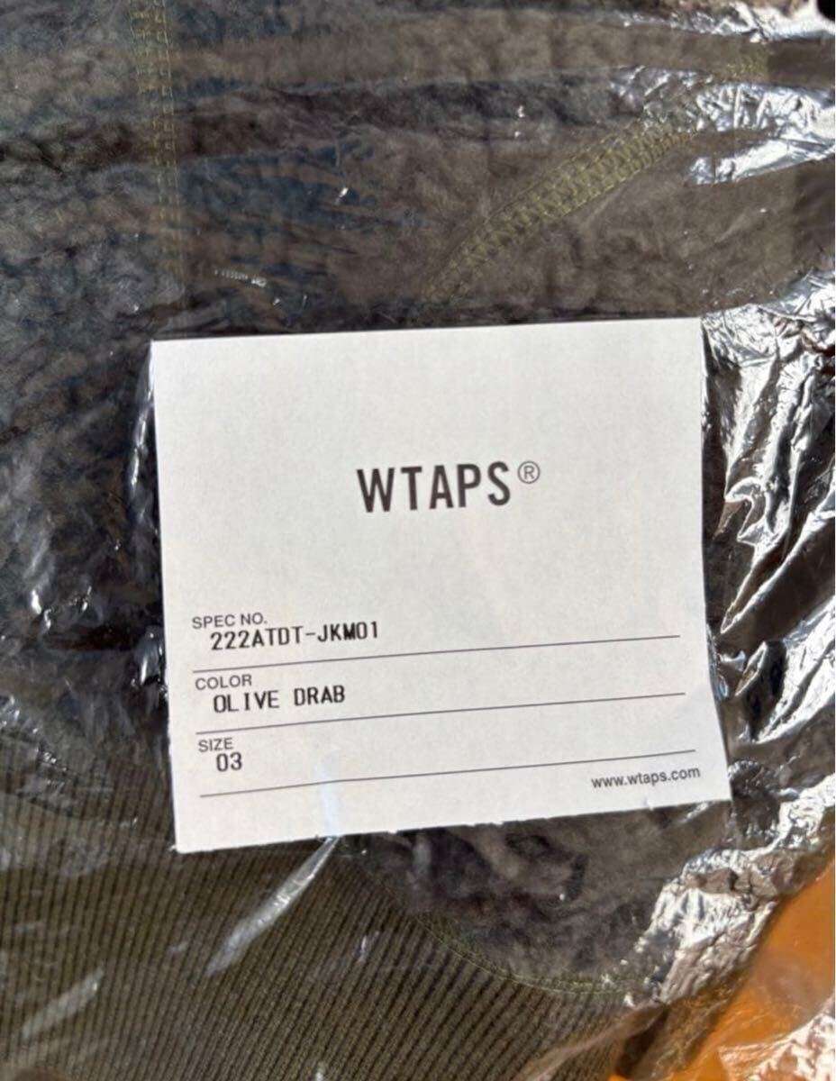 WTAPS JACKET / POAC BOA WTVUA 03 ダブルタップス ボアジャケット ハーフジップ オリーブ カーキ XL 22AW 新品タグ付き!_画像6