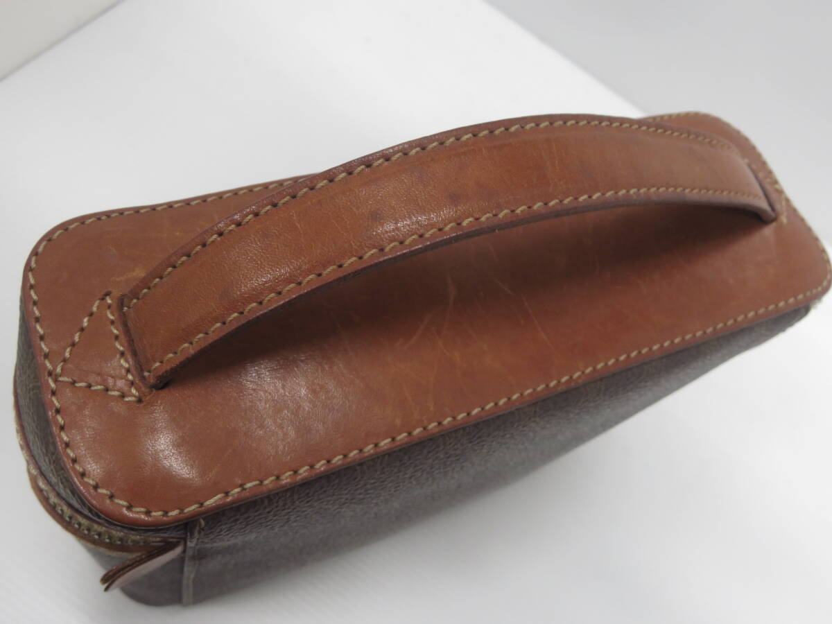 sb87) CELINE MC96 セリーヌ マカダム柄 バニティ メイクポーチ ハンドバッグ コスメ_画像5