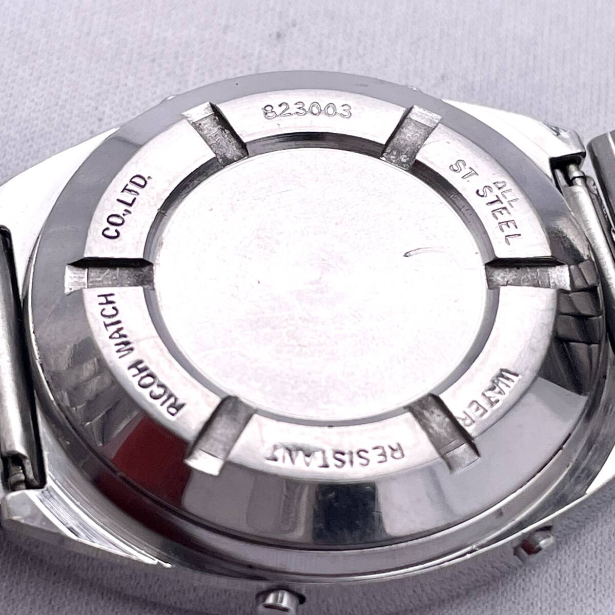 RICOH リコー RIQUARTZ リクォーツ 823003 腕時計 メンズ ウォッチ クォーツ quartz デジタル 銀 シルバー P4858_画像7