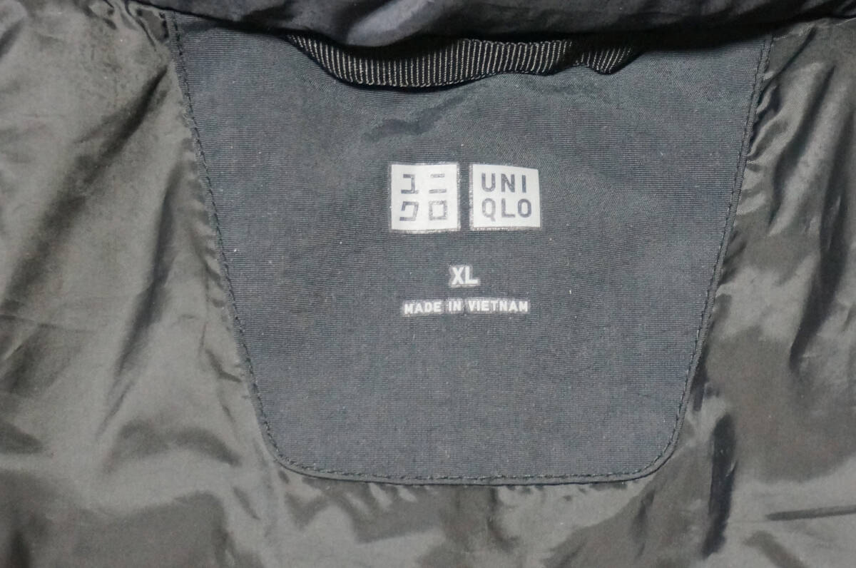 UNIQLO ユニクロ ハイブリッドダウンパーカ ジャケット XL メンズ 311-421716(94-10) 紺 軽量撥水防風通勤登山_画像4