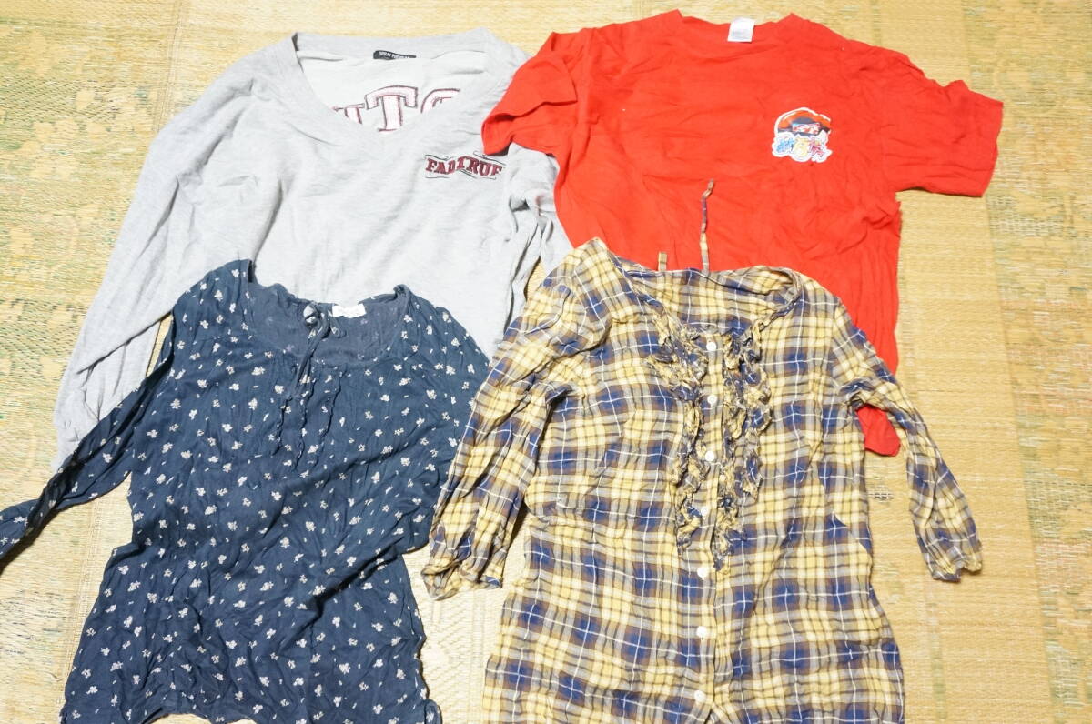 女性用 レディースMサイズ位の洋服 長袖トップス・タートルネック・カーディガン・ワンピース等 大量まとめ売りセット_画像7