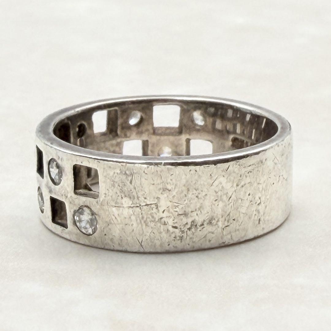 良品 silver925 リング シルバー 11号 オープンスクエア 希少品_画像2