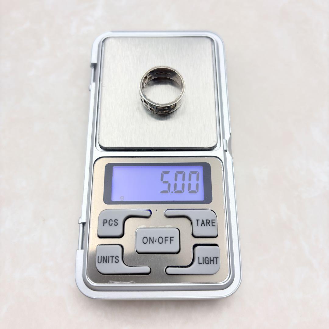 良品 silver925 リング シルバー 11号 オープンスクエア 希少品_画像5