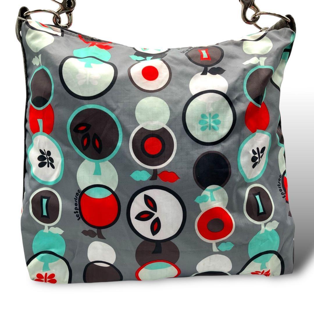 良品 LeSportsac ショルダーバッグ 大容量 グレー マザーズバッグ_画像1