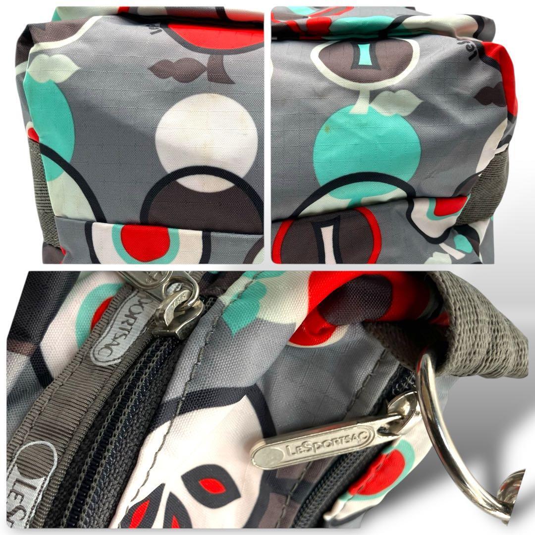 良品 LeSportsac ショルダーバッグ 大容量 グレー マザーズバッグ_画像5