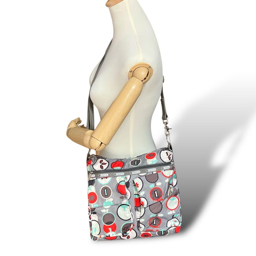 良品 LeSportsac ショルダーバッグ 大容量 グレー マザーズバッグ_画像8