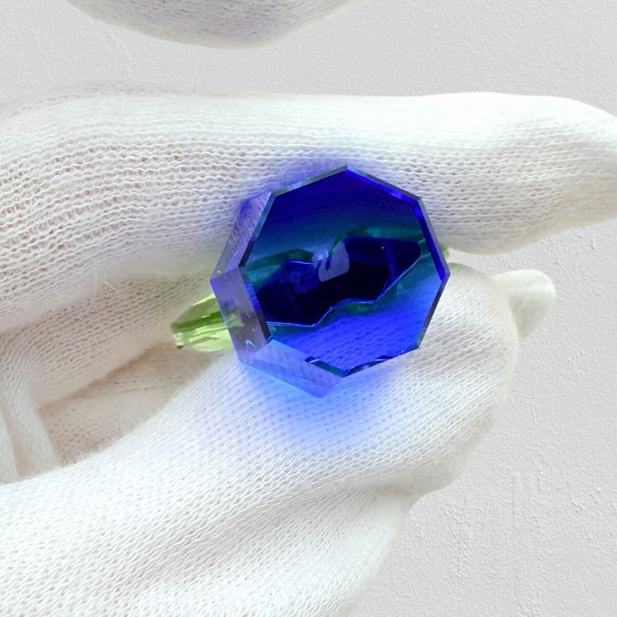 SWAROVSKI 置物 クリスタル Flower 花 希少品 レア ホワイト オブジェ スワロフスキー_画像5