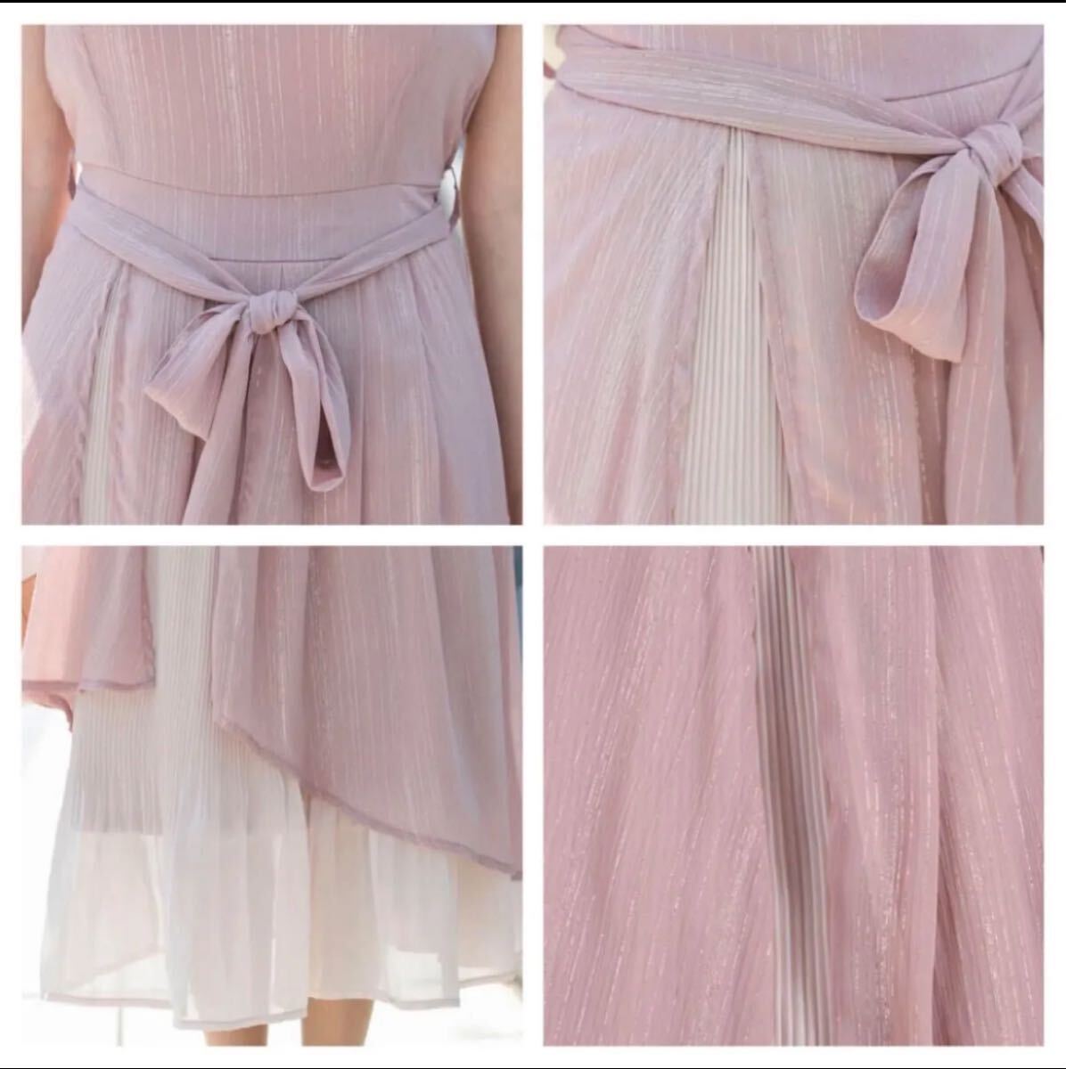 新品pumpkin port プリーツワンピース フォーマルノースリーブドレス女性服結婚式レディースファッション洋服スナイデルジル_画像6