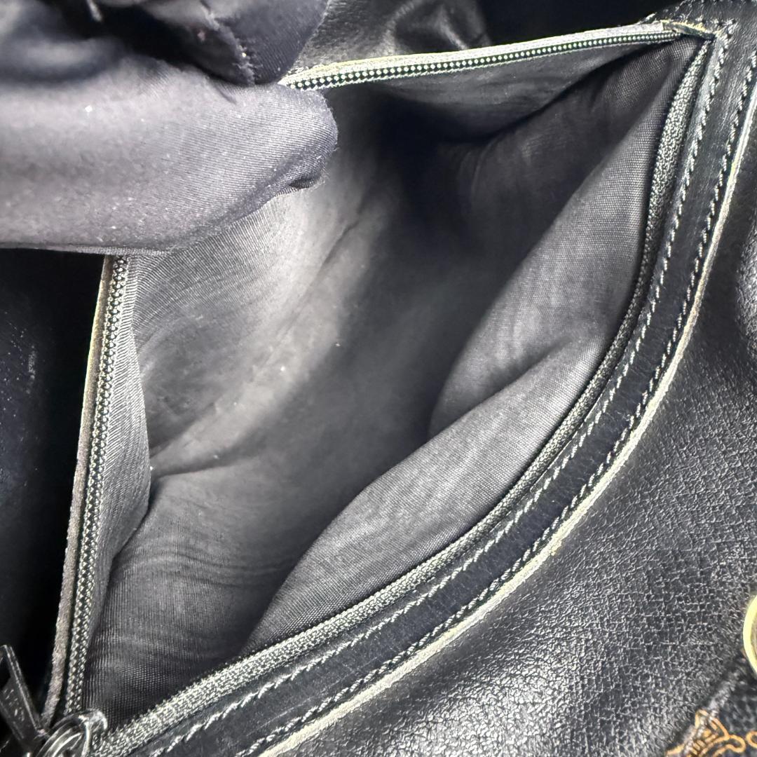 大容量 CELINE セリーヌ トートバッグ PVC 黒マカダム A4可能 トリオンフ トートバッグ 肩掛け ショルダーバッグ ハンドバッグ _画像10