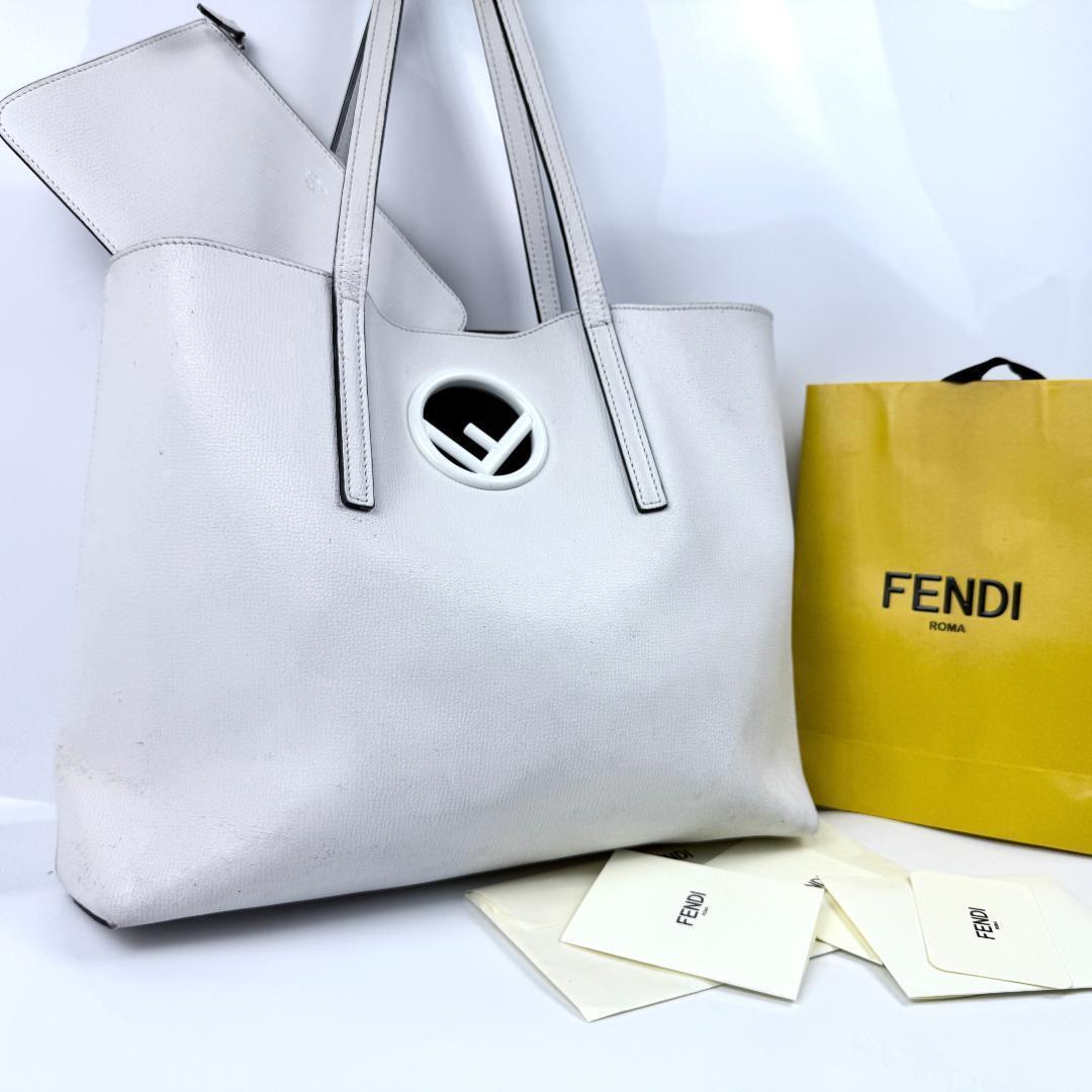 希少 FENDI フェンディ エフイズ ショッピングロゴ トートバッグ ギャランティ付き ショルダーバッグ レディース A4収納可 大容量 手提げ_画像1