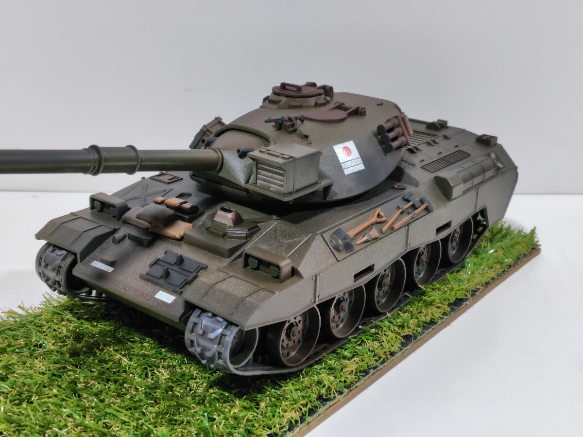 プラモデル完成品1/24陸上自衛隊74式戦車ウェザリングカスタム仕様_画像2