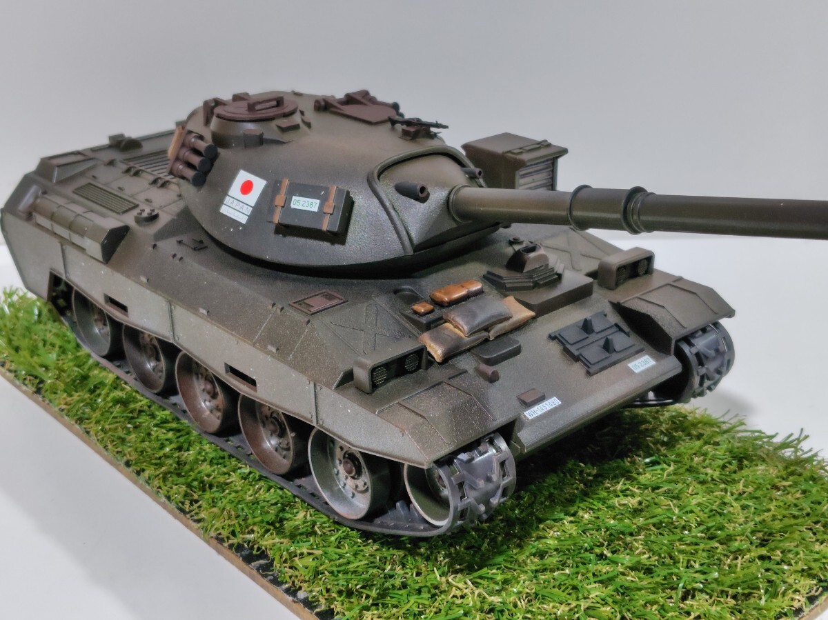 プラモデル完成品1/24陸上自衛隊74式戦車ウェザリングカスタム仕様_画像3