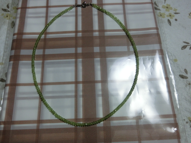 ■新品:留め具刻印silver925ペリドット？ネックレス　　　Tn482 _画像1