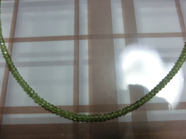 ■新品:留め具刻印silver925ペリドット？ネックレス　　　Tn482 _画像3