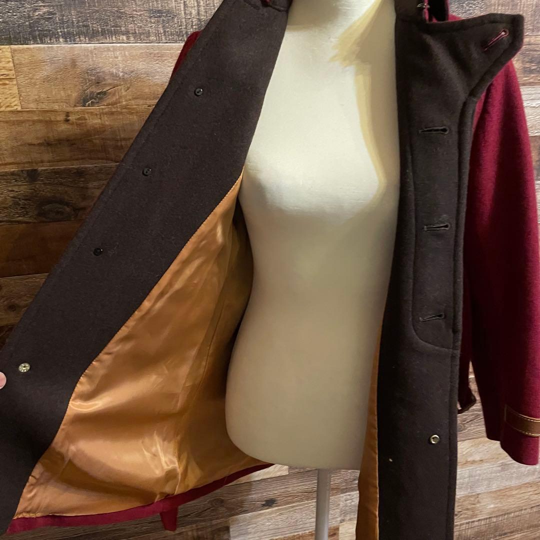 サイズS アナログライティング ウールコート レッド ミドル丈_画像4