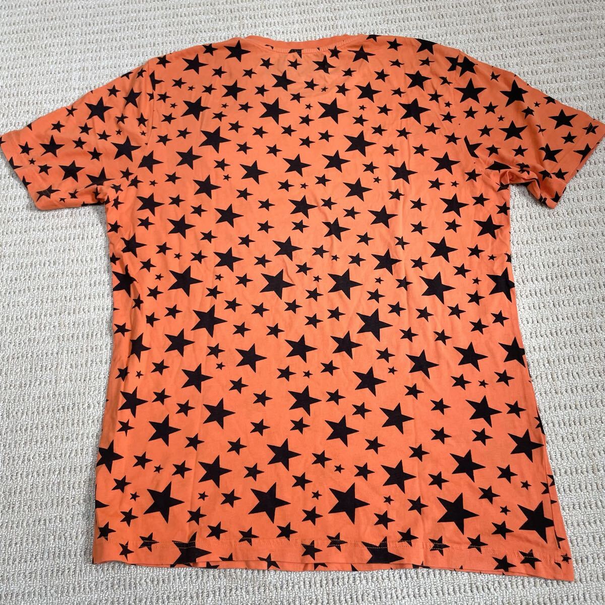 綺麗ハイドロゲン ブロンザージ 半袖Tシャツ オレンジ スター ワンポイント_画像7