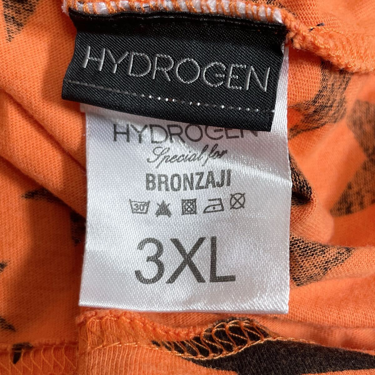 綺麗ハイドロゲン ブロンザージ 半袖Tシャツ オレンジ スター ワンポイント_画像8